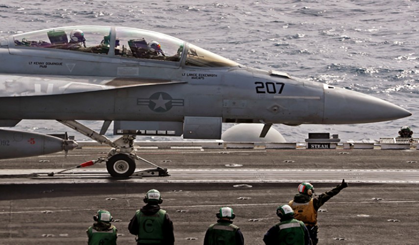 USS George HW Bush Exercise Saxon Warrior Aircraft Landing