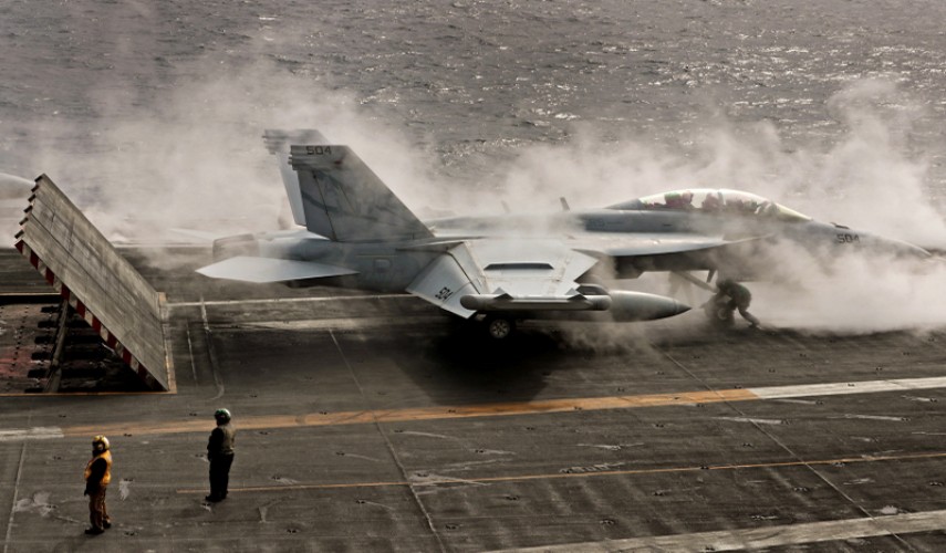 USS George HW Bush Exercise Saxon Warrior Landing 
