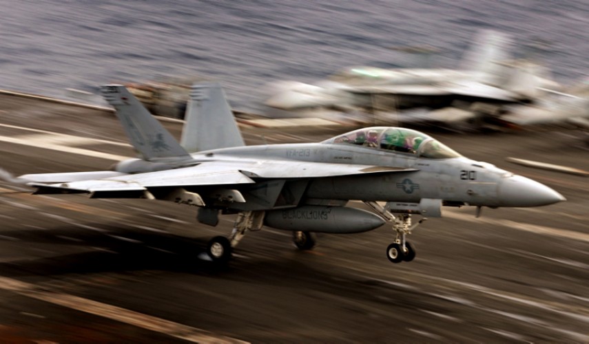 USS George HW Bush Exercise Saxon Warrior Aircraft Landing