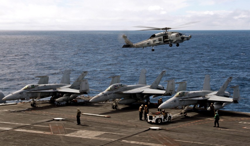 USS George HW Bush Exercise Saxon Warrior Planes