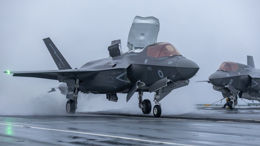 F-35B Lightning jets conduct take offs and landings 21022024 CREDIT MOD