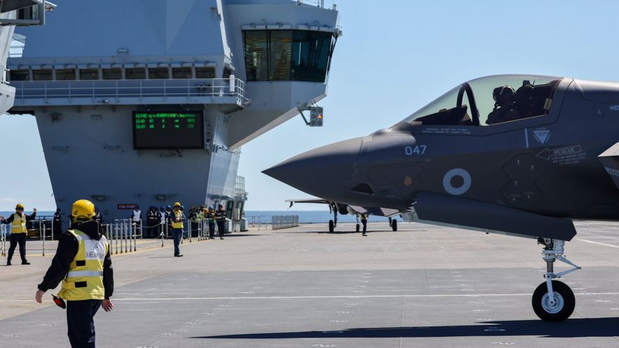 They are bolstering security across Nato's northern flank (Picture: UK Carrier Strike Group) F-35B Lightning jets 809 Naval Air Squadron (809 NAS) are back on the deck of HMS Prince of Wales UK Carrier Strike Group 090626 4 CREDIT UK Carrier Strike Group