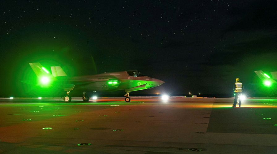 F-35B conduct night sorties from HMS Queen Elizabeth (Picture: MOD)
