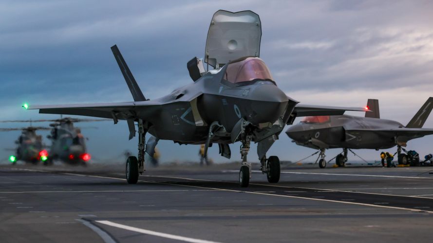 F35 jet is launched from the flight deck of HMS Prince of Wales 22022024 CREDIT MOD