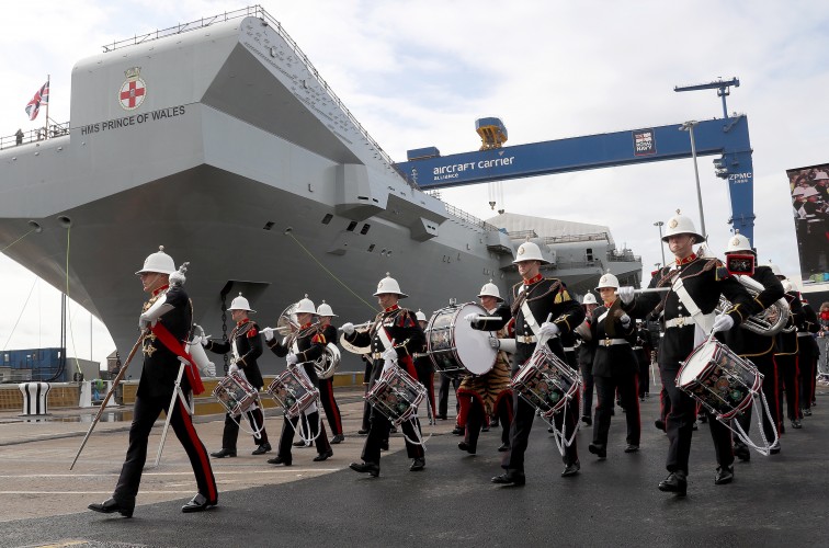 Celebrations at the naming ceremony of HMS PRINCE OF WALES