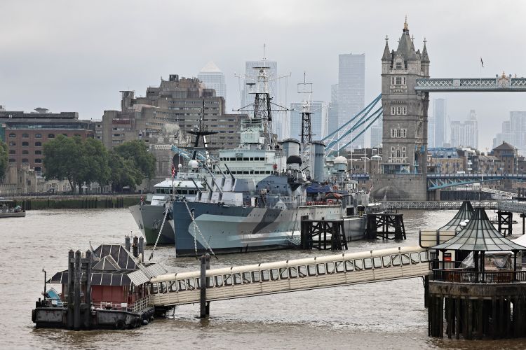 Fleet ship HMS Severn welcomed back into Royal Navy, Pool of London 27082021 CREDIT Royal Navy.jpg