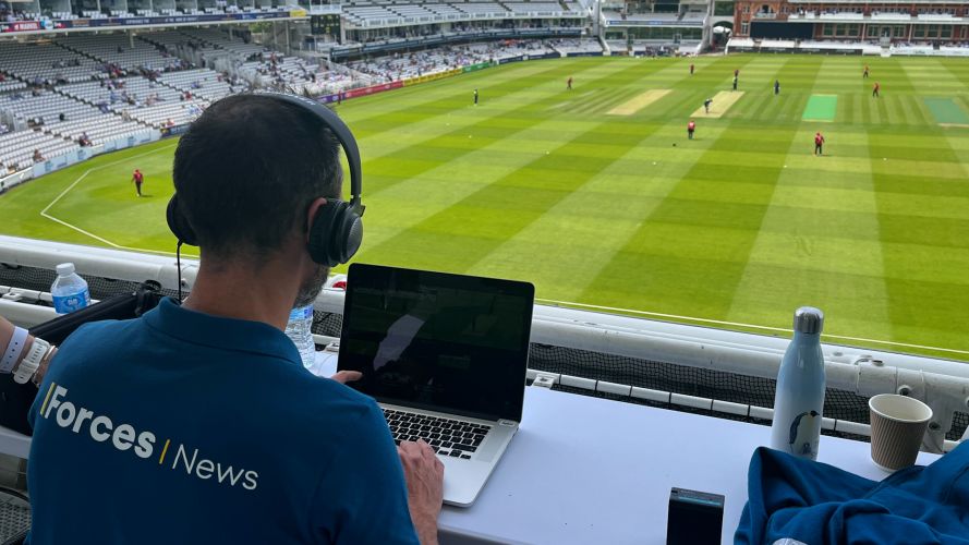 Forces News workers at Lord's T2O Credit BFBS DATE 16062022.jpg 