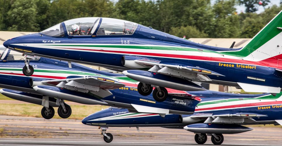 Frecce Tricolori jets take off (Picture: MOD).