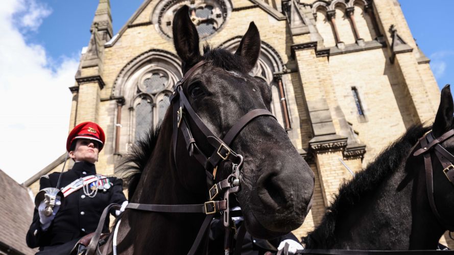 Freedom Parade in York, the Queen’s Own Yeomanry (QOY) marched through the York streets 02042022 MOD Crown Copyright 2022, Cpl Becky Brown RLC.jpg