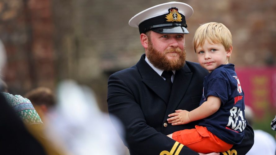 Friends and family watched HMS Prince of Wales crew march through Bristol during Freedom of the City parade 10062023 CREDIT Royal Navy.jpg