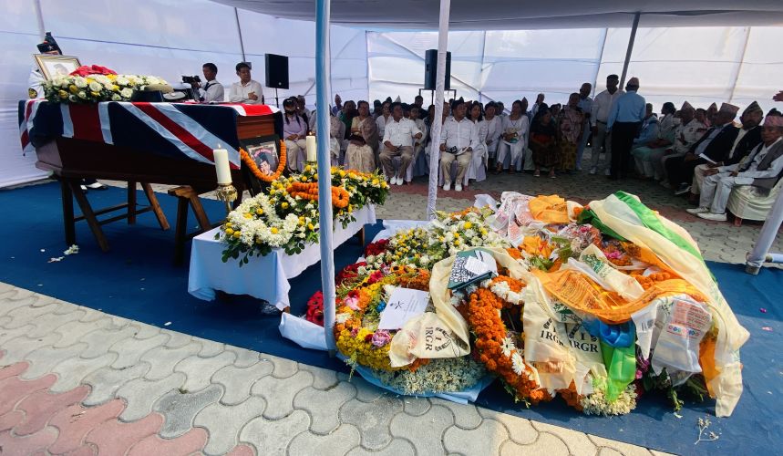 Funeral of Captain Ram Bahadur Limbu