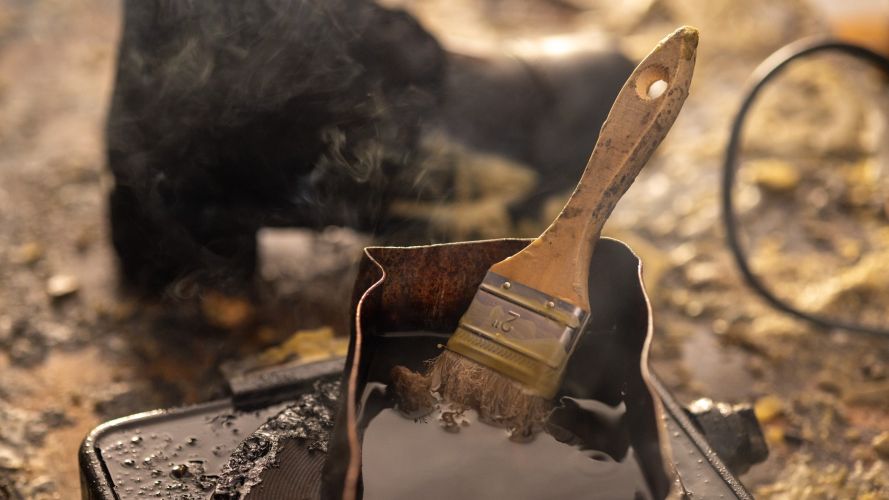 Grenadier Guard prepares parade boots using melted Bees-wax 16092022 CREDIT MOD Crown Copyright.jpg