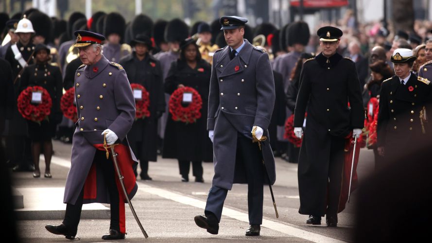 HM The King and members of the Royal Family joined Armed Forces personnel at the Cenotaph for Remembrance Sunday 13112022 CREDIT MOD Crown Copyright.jpg