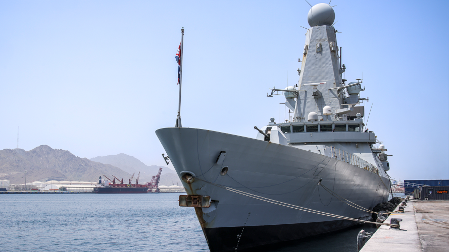 HMS Diamond on Red Sea deployment (Picture: Royal Navy) 