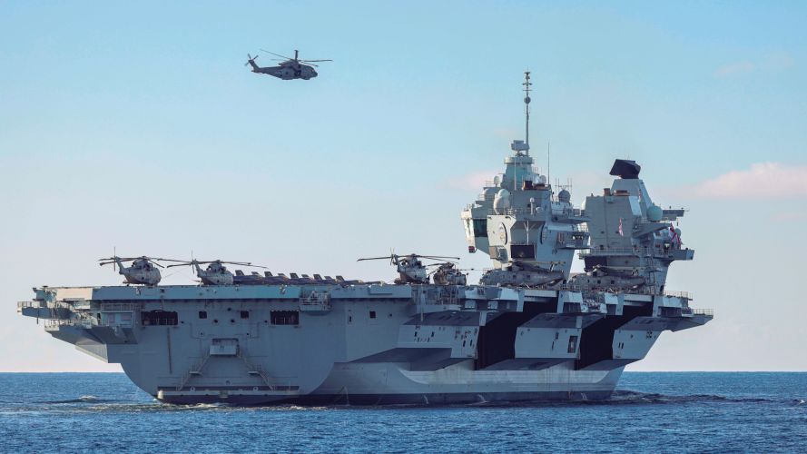 HMS Prince Of Wales seen from HMS Portland 24022024 CREDIT MOD