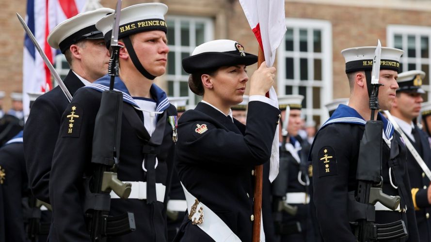Servicemen and women marched through the centre of Bristol as HMS Prince of Wales Freedom of the City of Bristol 10062023 CREDIT Royal Navy.jpg