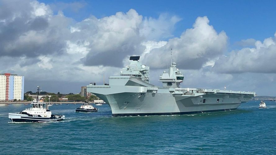 HMS QE heads for the USA ahead of autumn on European operations 07092022 CREDIT BFBS.JPG 
