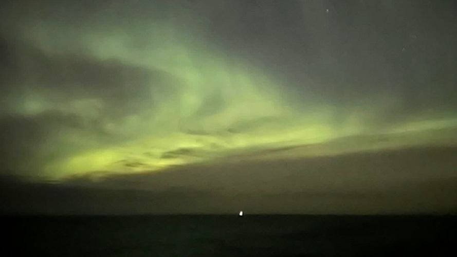 HMS Queen Elizabeth capture images of the Northern lights 28092023 CREDIT HMS QE Twitter