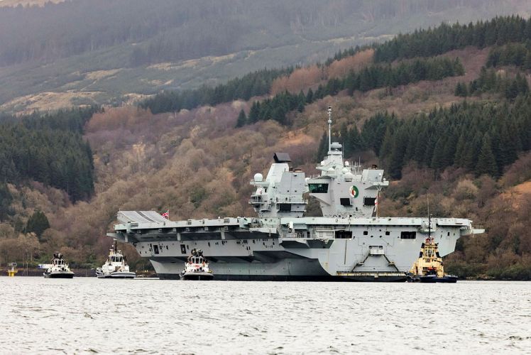 HMS Queen Elizabeth in second visit to Firth of Clyde, Scotland
