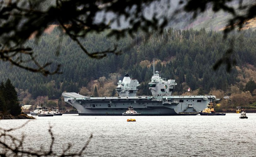 HMS Queen Elizabeth in the Firth of Clyde, Scotland