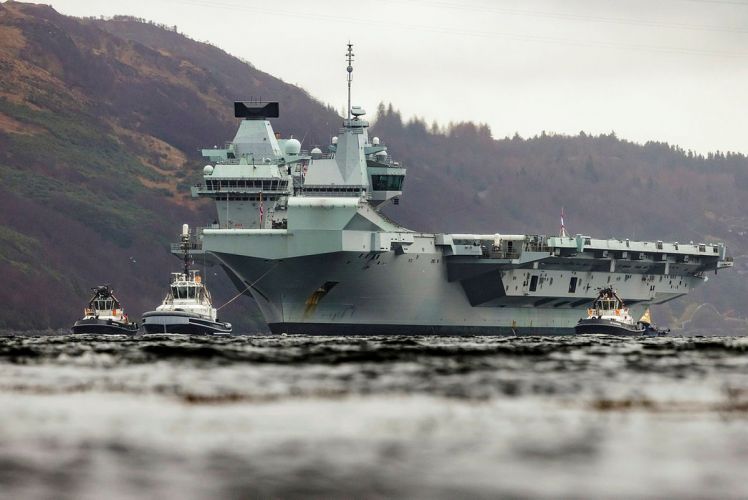 HMS Queen Elizabeth visiting the Firth of Clyde, Scotland, for the second time