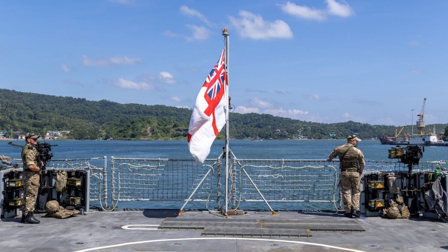 HMS Spey during inaugural visit to India visiting Port Blair in the Bay of Bengal 23112023 CREDIT HMS Spey