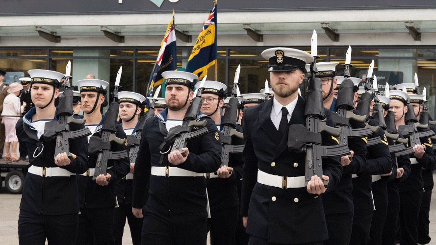 HMS Triumph exercised their freedom of Newton Abbot 02042023 CREDIT Royal Navy MOD.jpg