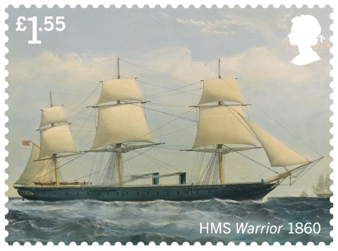 HMS Warrior (Picture: Royal Mail).