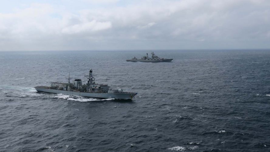 HMS Westminster watching RFN Cruiser Marshal Ustinov 06092022 CREDIT Royal Navy.jpg