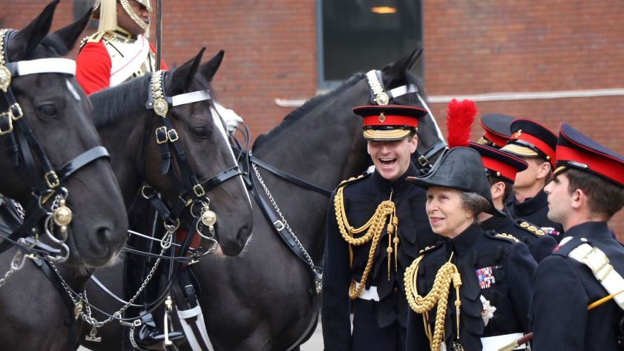 HRH Princess Anne visited the Household Cavalrymen who took park in Queen's funeral 14102022 CREDIT The Household Cavalry, MOD.jpg