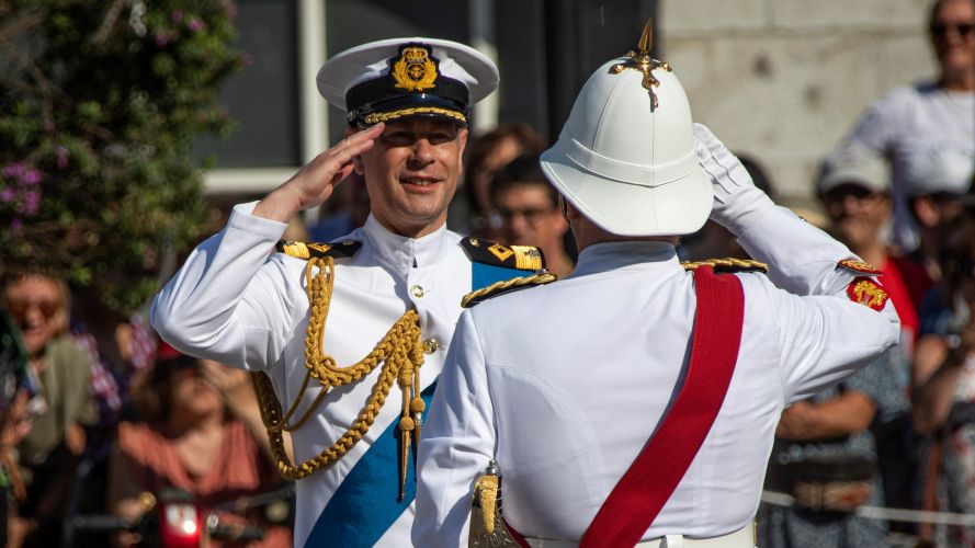 His Royal Highness, The Earl of Wessex HRH reviewing the parade in Gibraltar 09062022 CREDIT MOD Crown Copyright.jpg