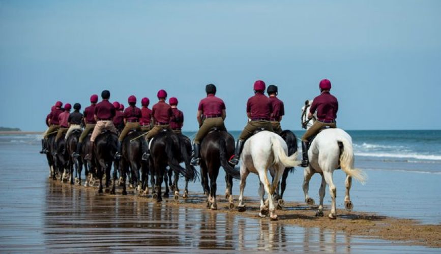 Household Cavalry on the beach in Norfolk - behind shot 050719 Credit MOD.jpg 