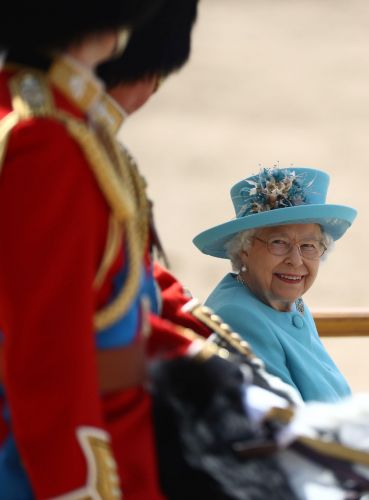 The Queen smiling during the 2018 Trooping the Colour (Picture: Reuters/Simon Dawson/Alamy Stock Photo). The Queen smiling during the 2018 Trooping the Colour (Picture: Reuters/Simon Dawson/Alamy Stock Photo).
