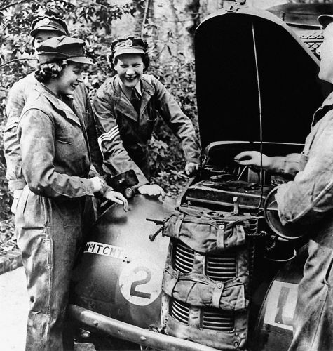 Princess Elizabeth working on an Austin 10 Light Ultility Vehicle during the Second World War (Picture: PA Images/Alamy Stock Photo). Princess Elizabeth working on an Austin 10 Light Ultility Vehicle during the Second World War (Picture: PA Images/Alamy Stock Photo).