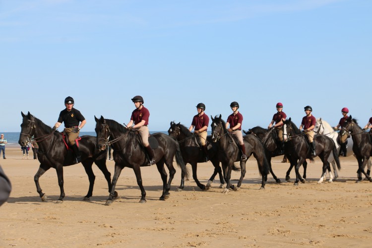 Household Cavalry Take Horses On Holiday