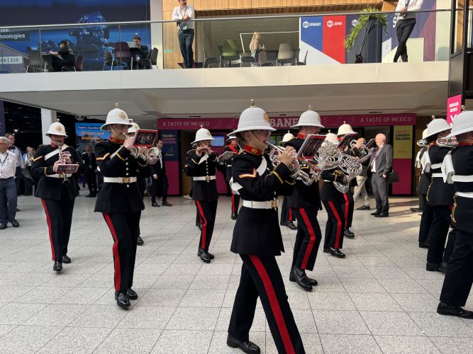 Royal Marines band at DSEI 2025