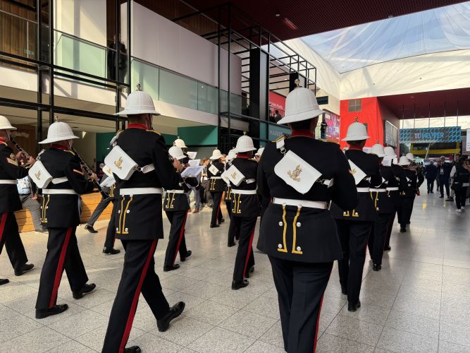 Royal Marines band at DSEI 2025