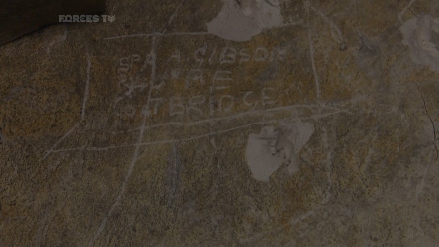 First World War graffiti remains engraved into the tunnel walls, acting as an insight into the soldiers’ lives who served here. 