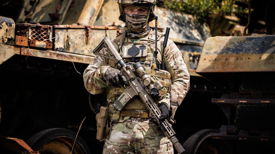Knight’s Stoner 1 (KS-1) rifle (designated L403A1) Ranger Regiment 070923 CREDIT MOD 1