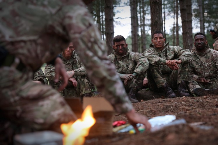 England Footballers Endure Royal Marines Boot Camp 