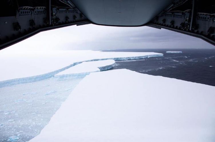 Large tabular icebergs can be visibly seen breaking off A68a. DATE UNKNOWN CREDIT BFSAI FACEBOOK.jpg