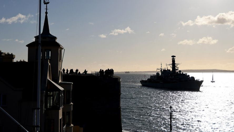 The last warship from CSG21, HMS Kent, arrived back into Portsmouth after her deployment (Picture: Royal Navy). Last warship from CSG21 HMS Kent has arrived back into Portsmouth after her deployment 10122021 CREDIT Royal Navy.jpeg