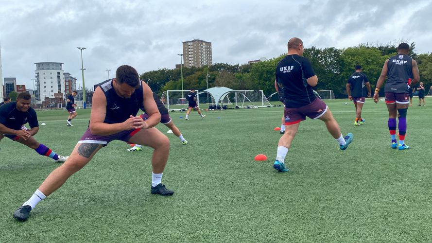 Lunges and squats on the menu for UKAF players ahead of IDRC