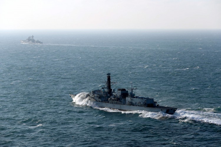 HMS Sutherland Monitors Russian Vice Admiral Kulakov Through Channel