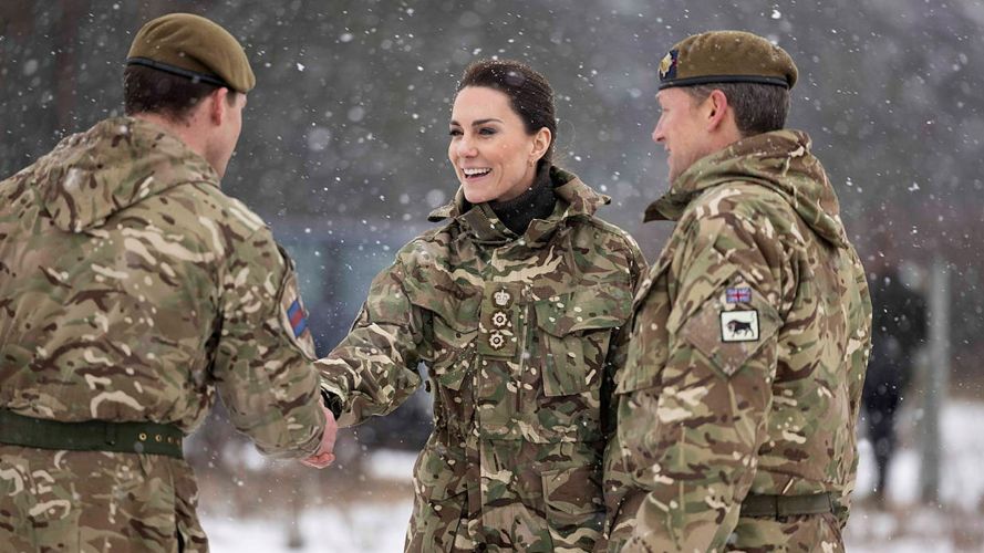 Major General Christopher John Ghika CBE escorts the Princess of Wales on her visit to Salisbury Plain (Picture: MOD Copyright. Sgt Donald Todd).