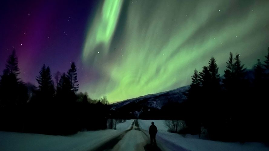 Members of HMS Biter who are deployed in Norway were lucky enough to see the Northern Lights 24032023 CREDIT HMS Biter