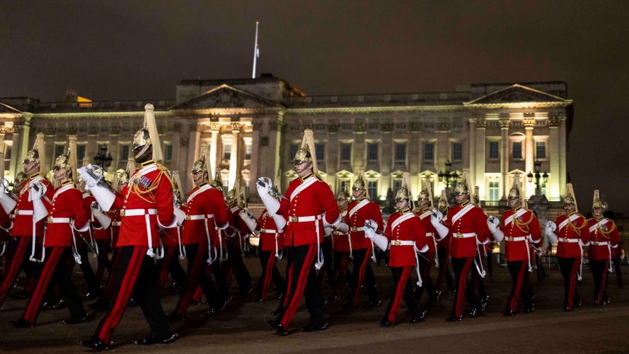 Members of the Armed Forces in rehearsal for HM The Queen's funeral (Picture: MOD).