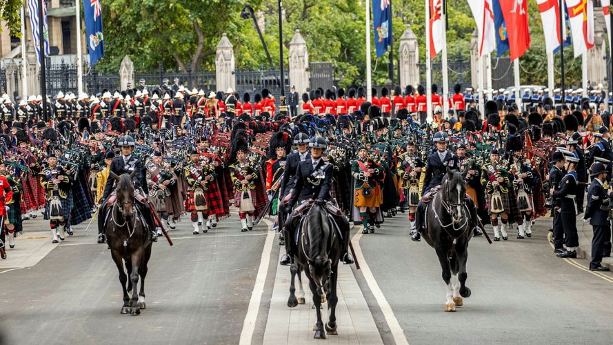 Military musicians were also present throughout proceedings