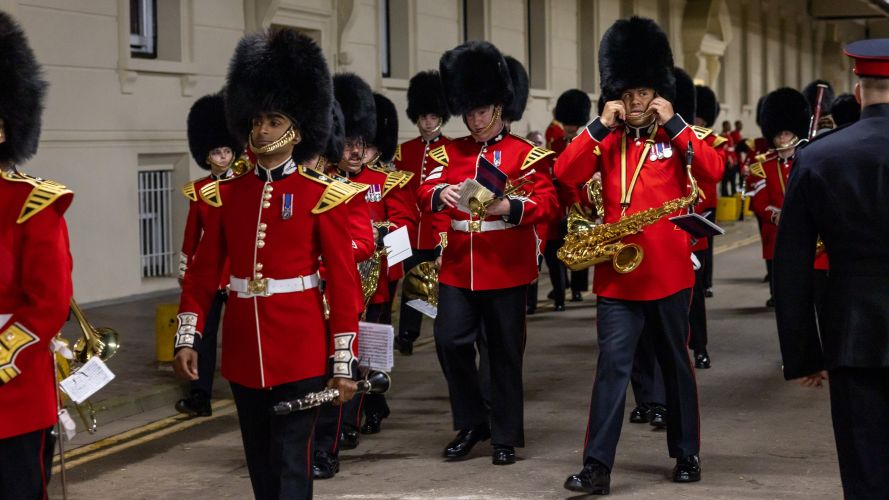 Members of the Household Division prior to final dress rehearsal as part of Operation London Bridge 13092022 CREDIT MOD Crown Copyright.jpg