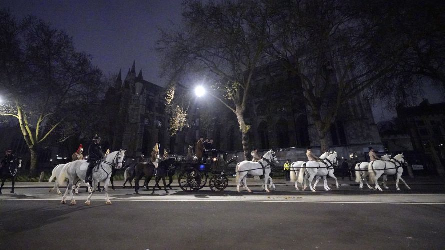 Members of the military in Westminster, during a night time rehearsal for the coronation of King Charles 18042023 NO REUSE CREDIT PA WIRE, PA IMAGES .jpg